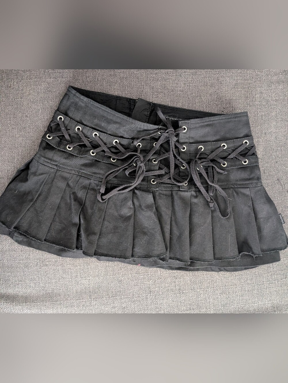 Vintage Tripp Nyc Lace-Up Mini Skirt